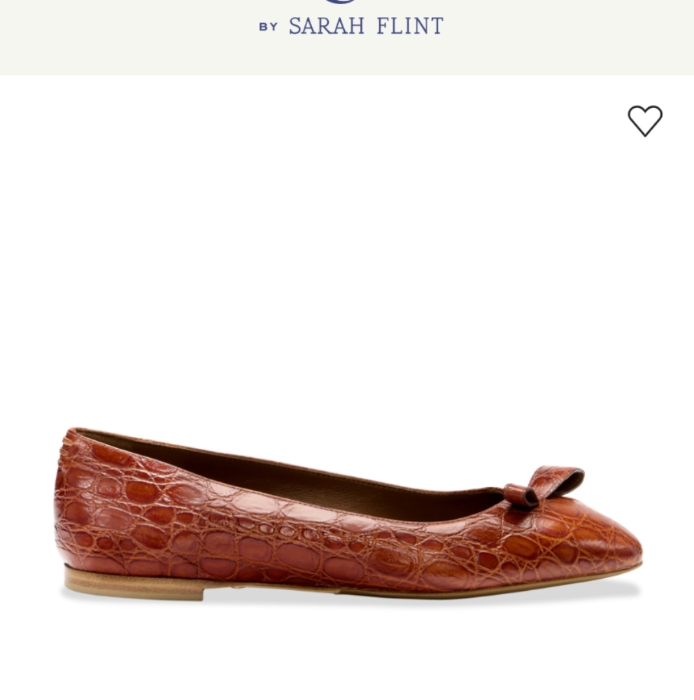 Sarah Flint Natalie Ballerina In Toffee Embossed Calf